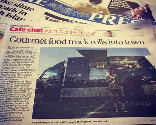 Press clipping: Gourmet food truck rolls into town